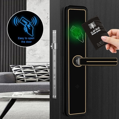 Otel Akıllı RFID Kart Kaydırma Kapı Kilidi T5557 / M1 Kart Anahtar Kilit Sistemi
