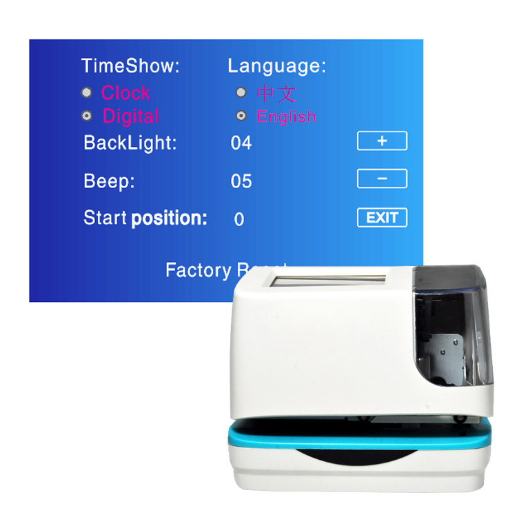 Otomatik 5 Satır Elektronik Tarih Saat Damgası Makinesi Çoklu Dil TFT Dokunmatik Ekran
