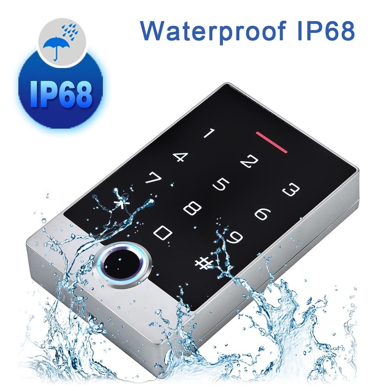 RFID Kart Parmak İzi Kapı Erişim Kontrol Sistemi IP68 Suya Dayanıklı Bağımsız Tuş Takımı