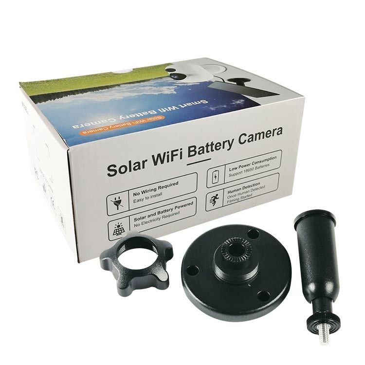 Açık Güneş Enerjisi İki Yönlü Ses Video Kayıt Kamerası 1080P Kablosuz Wifi Mini CCTV Kamera