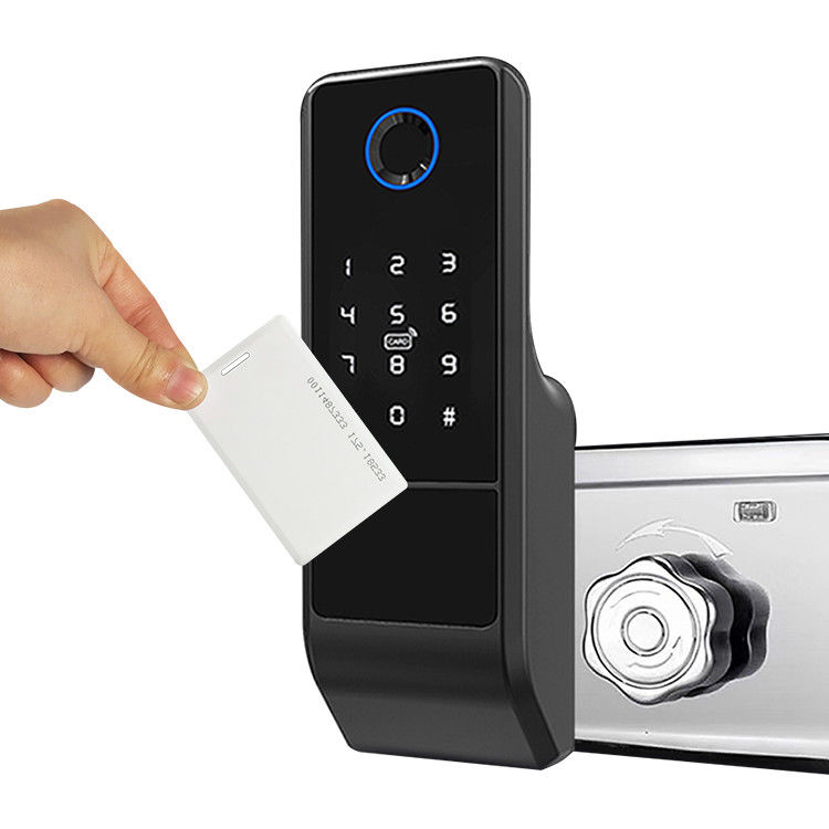Tuya Wifi APP Biyometrik Parmak İzi Akıllı Kapı Kilidi Parmak İzi Kapı Kolu Dijital Anahtarsız Kilit