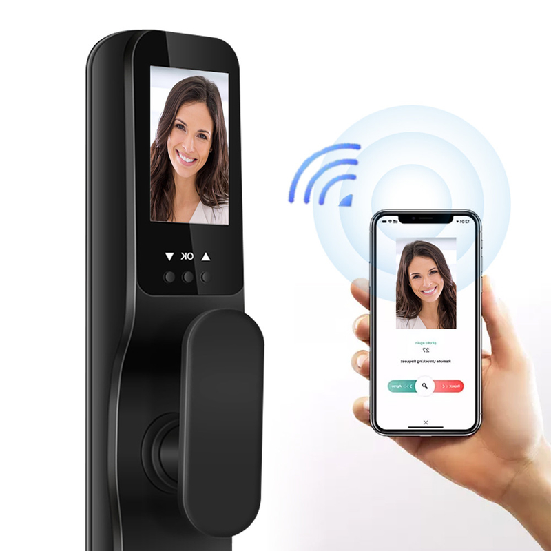 3D Yüz Dijital Tuya Akıllı Kilit RFID Parmak İzi Erişim Kontrolü Alüminyum Alaşımlı