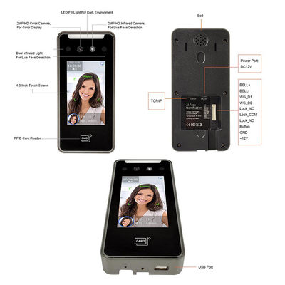 5000 Yüz Kapasitesi Wifi Bulut Yazılım Çalışan Kartı Saat Biometrik Yüz Makine Katılım Yedek Bataryası