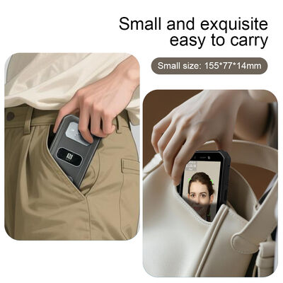 5.5 İnç Dokunmatik Ekran 、 0.3s Hızlı Yüz Tanıma Zaman Kayıt Terminali - Mobil Devamlılık için 5000 Yüz Kapasitesi