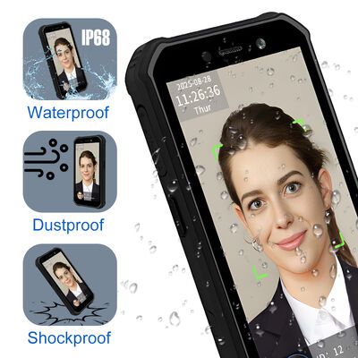 Taşınabilir Zaman Devam Sistemi Android Biyometrik Yüz Tanıma Terminali