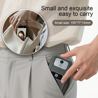 Taşınabilir Zaman Devam Sistemi Android Biyometrik Yüz Tanıma Terminali