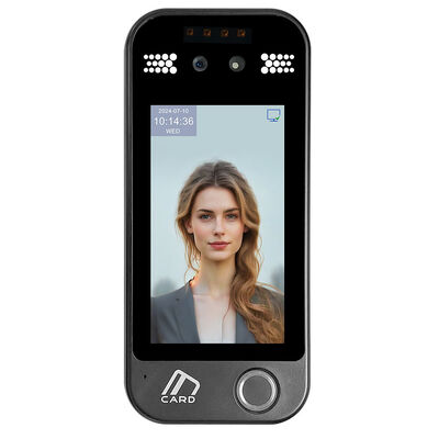 AI Dynamic Face Recognition Fingerprint Access Control Terminal IP65 Waterproof Time Attendance Device