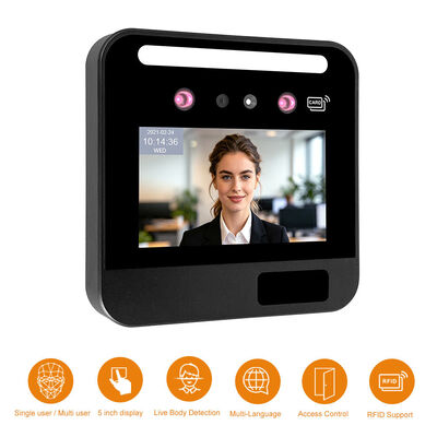 AI tabanlı Akıllı RFID Kartı Zaman Katılım Yüz Erişim Kontrol Makinesi WiFi / 4G Modülü ile