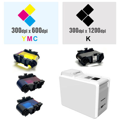 PVC ID Kart Baskısı için Termal Boya Süblimasyon ve 300DPI Çözünürlüklü Çift Taraflı Kart Yazıcı