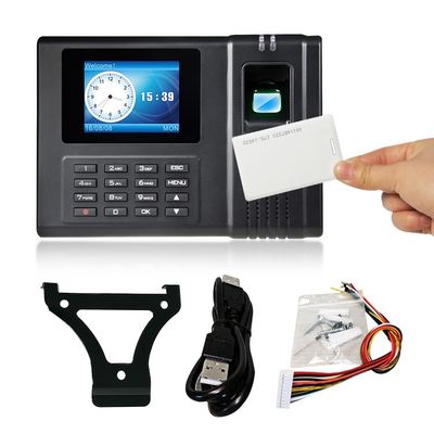 Zaman Saati LCD 2,4 inç Biyometrik Parmak İzi Erişim Kontrolü