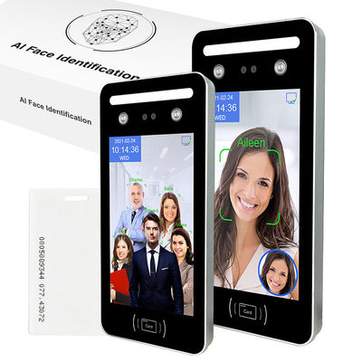 AI Görünür Işık WDR Dinamik Yüz Tanıma Erişim Sistemi 8 İnç Dokunmatik Ekran
