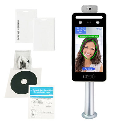 0.5M Yüz Tanıma Zaman Saat Terminali Termal Sıcaklık Ölçümü