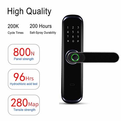 Biyometrik Parmak İzi Tuş Takımı Anahtarsız Kapı Kilidi Akıllı Ev Tuya APP Wifi